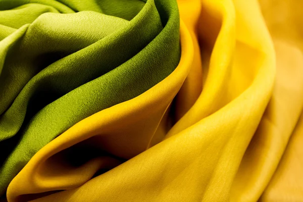 Golden and green textile — Stock Photo, Image