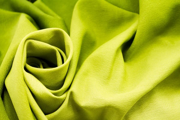Green satin textile — Stock Photo, Image