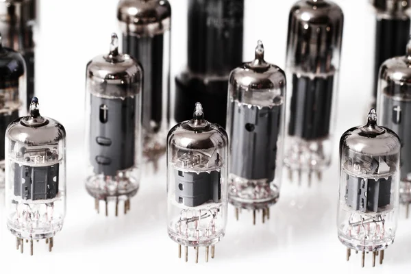 Glass vacuum radio tubes — Stock Photo, Image