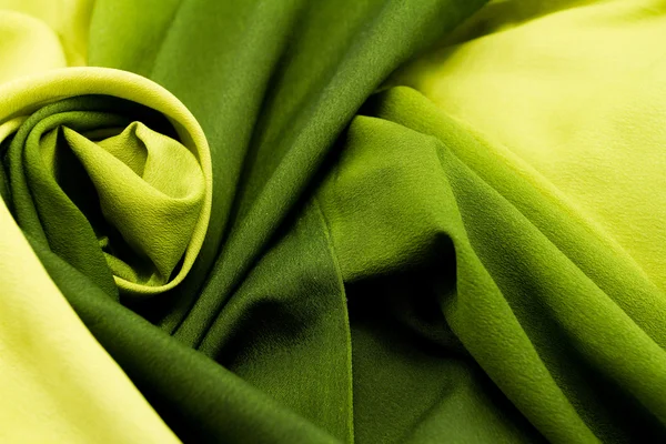Green satin textile — Stock Photo, Image