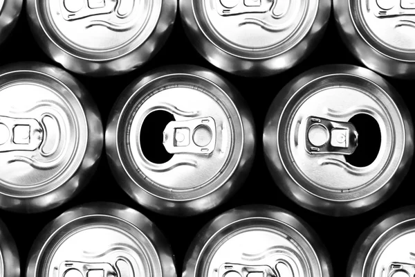 Much of drinking cans — Zdjęcie stockowe