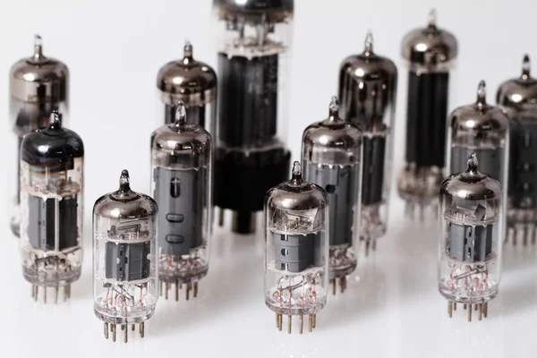 Glass vacuum radio tubes — Stock Photo, Image