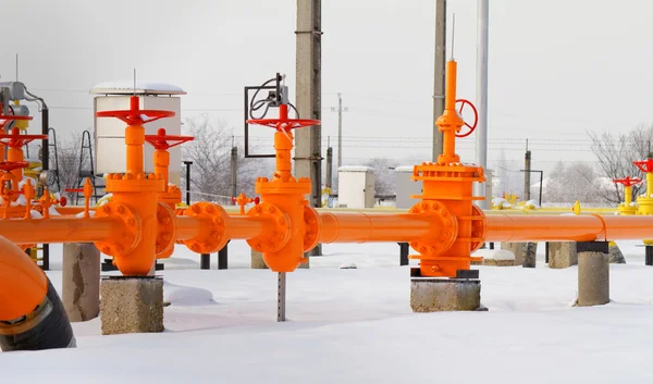 Orange gas pipe — Stock Photo, Image