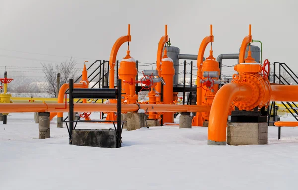 Orange gas pipe — Stock Photo, Image