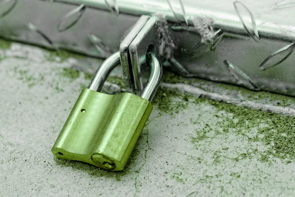 Un candado en una puerta de hierro — Foto de Stock