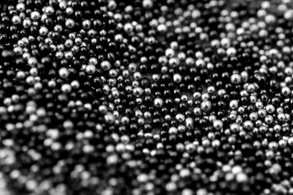 Pile black and silver balls — Stock Photo, Image