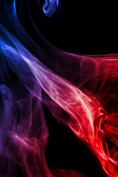 빨간색과 파란색 연기 — 스톡 사진