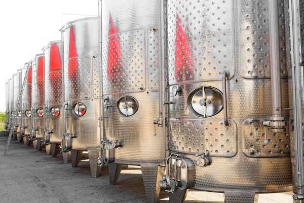 Modern aluminum barrels — Stock Photo, Image