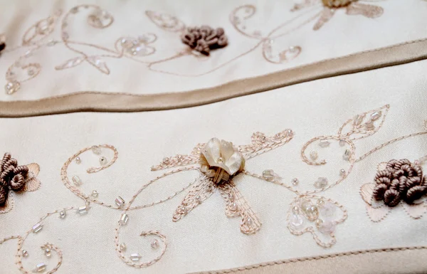 Detail of wedding dress — Stock Photo, Image