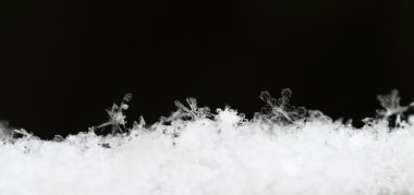 Snowflake in white snow clipart