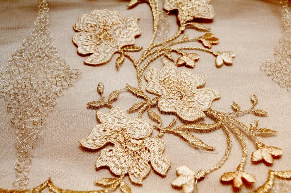 Golden textile — Stock Photo, Image