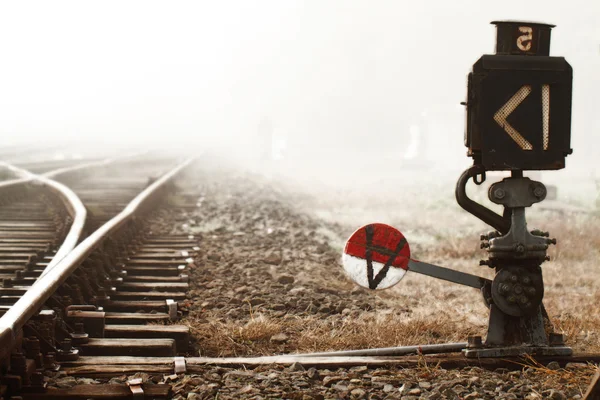 Carriles de tren pedregosos —  Fotos de Stock