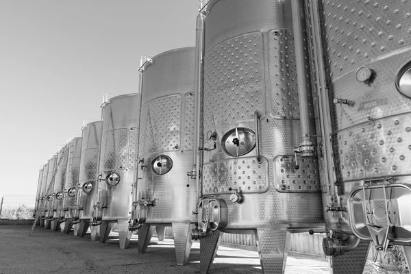 Modern aluminum barrels — Stock Photo, Image