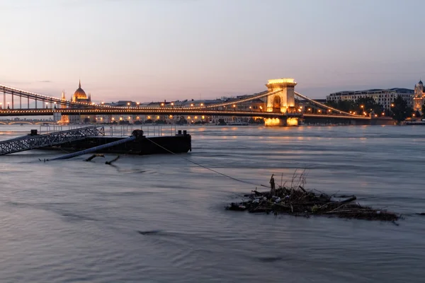 Donau in Boedapest — Stockfoto