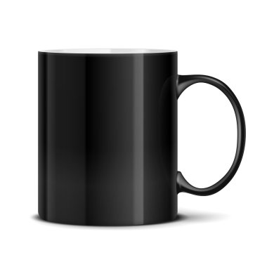 Black mug on white