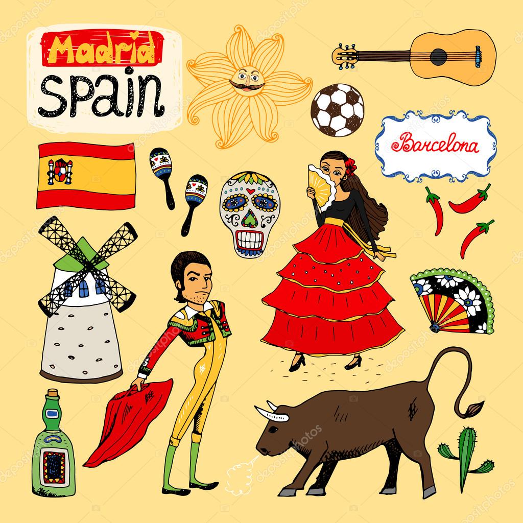 Landmarks and icons of Spain Stock Vector Image by ©K3star 45909723