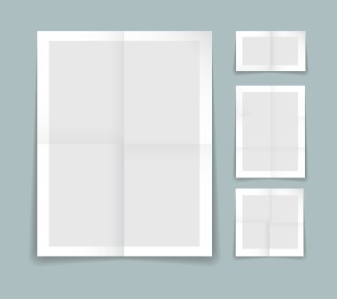 Folded paper vector template
