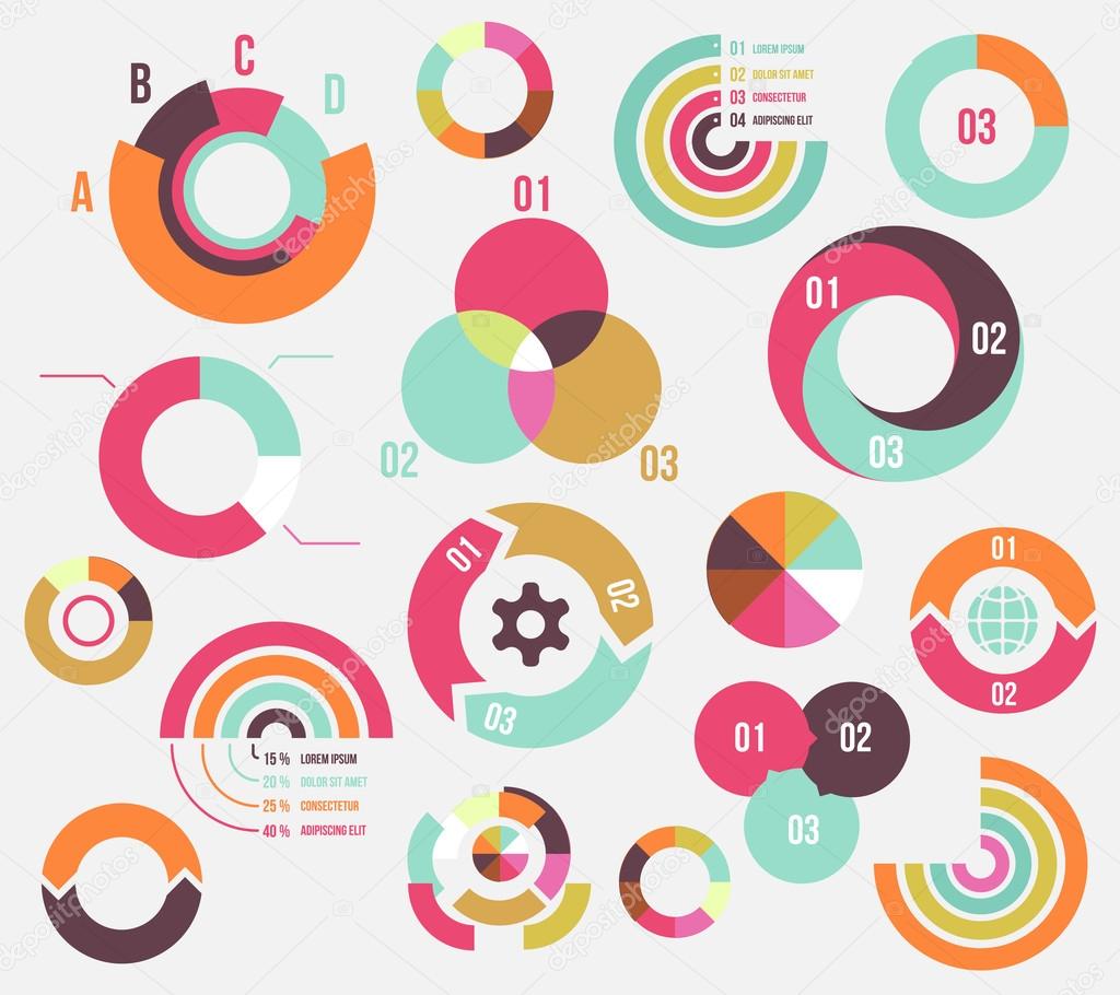 Circle charts — Stock Vector © MSSA 48583519