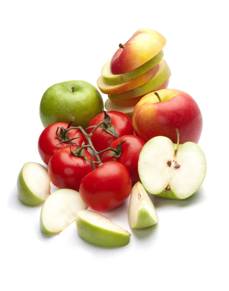 Apples and tomatoes — Stock Photo, Image