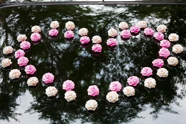 車での結婚式の装飾 — ストック写真