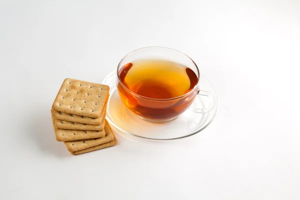 Tazza di tè con biscotti — Foto Stock