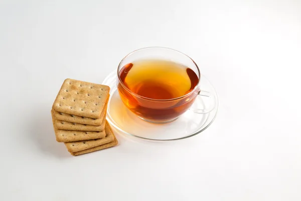 Taza de té con galletas —  Fotos de Stock