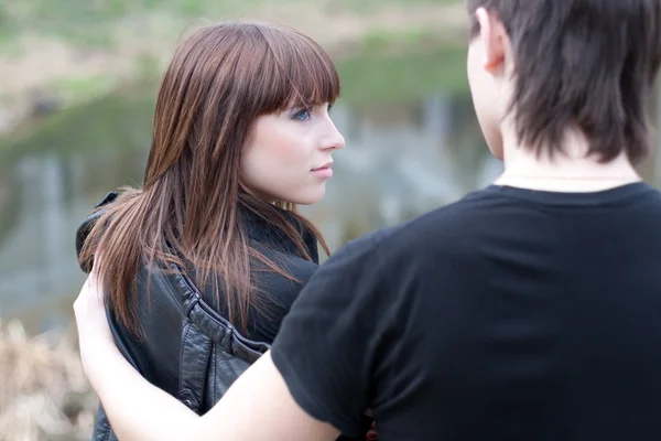 Happy couple outdoors — Stock Photo, Image