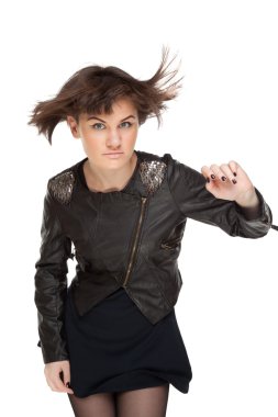 saç çırpınan ile şık kadın resim