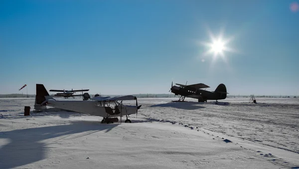 Små norr airfield — Stockfoto