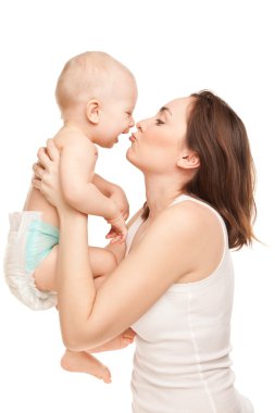 mutlu anne ile bebek resmi