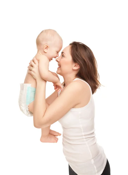 Picture of happy mother with adorable baby — Stock Photo, Image