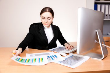 iş kadını ile mali rapor