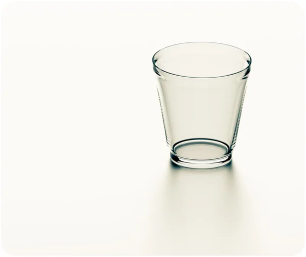 Rendered glass on white — Stock Photo, Image