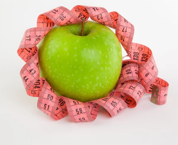 Elma ve şerit ölçü resim — Stok fotoğraf