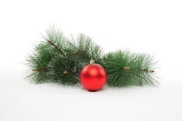 Picture of twig and new year ball — Stock Photo, Image