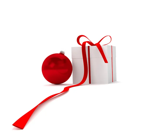Palla di Capodanno con confezione regalo — Foto Stock