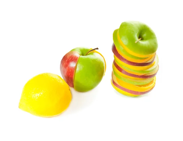 Collection of mixed fruits and lemon — Stock Photo, Image