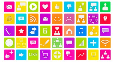 Sosyal Medya Icons set 3D
