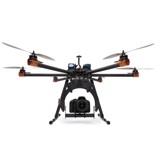 Hexacopter mit Kamera im Studio — Stockfoto