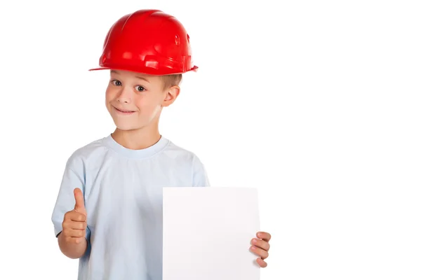 Adorable future architect. isolated — Stock Photo, Image