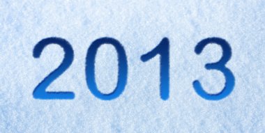 2013 yılbaşı ve yeni yıl için karın üzerinde