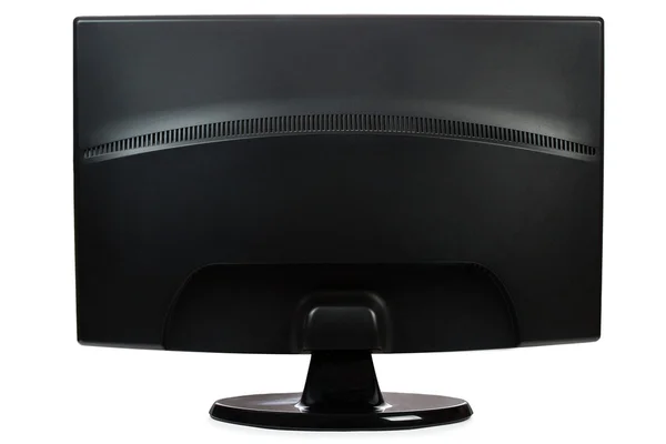 Voltar TFT widescreen monitor isolado um branco — Fotografia de Stock