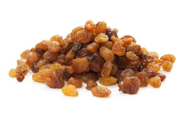 Heap of raisins on white background — Stock Photo, Image