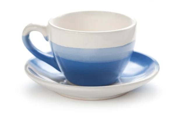 Xícara de café azul. isolado — Fotografia de Stock