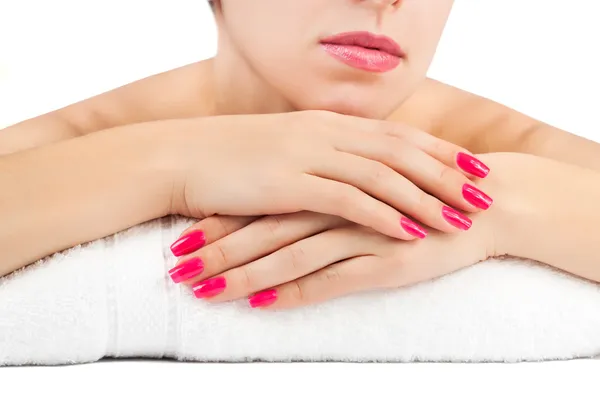 Woman's hands. spa salon. isolated — Stock Photo, Image
