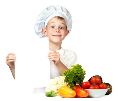 Cook, bir parça kağıt elinde tutuyor. izole