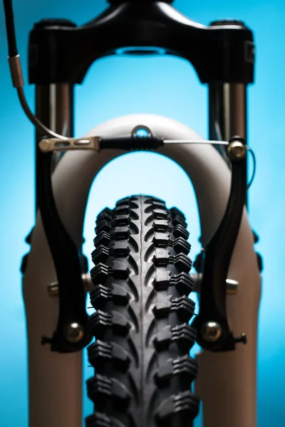 Rad mit Federgabel und Bremsen — Stockfoto