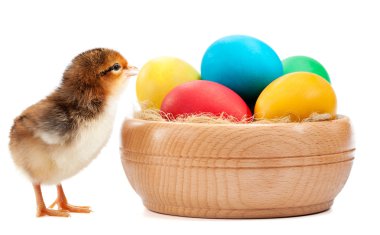 Paskalya yumurtaları rad hatunla. beyaz izole