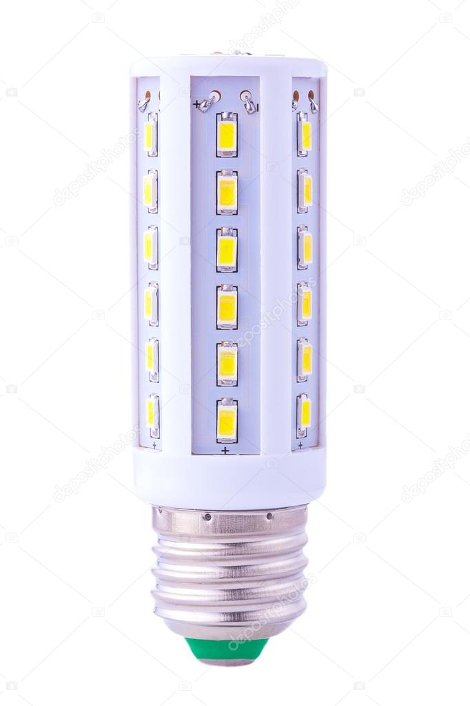 Newest LED light bulb isolated on white