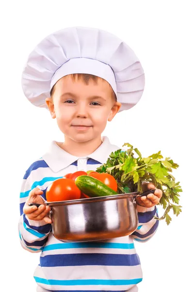 O Scullion está a cozinhar na cozinha. isolado — Fotografia de Stock